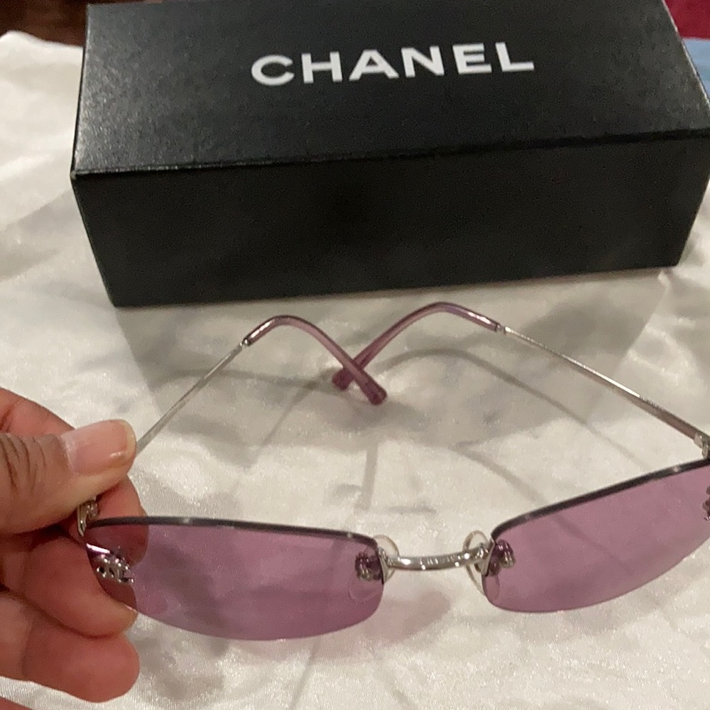 Vintage Authentic Chanel Rimless Sunglasses